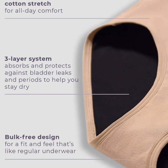 Jockey Women's Worry Free Heavy Absorbency Full Coverage Hipster Underwear - Picture 2 of 6